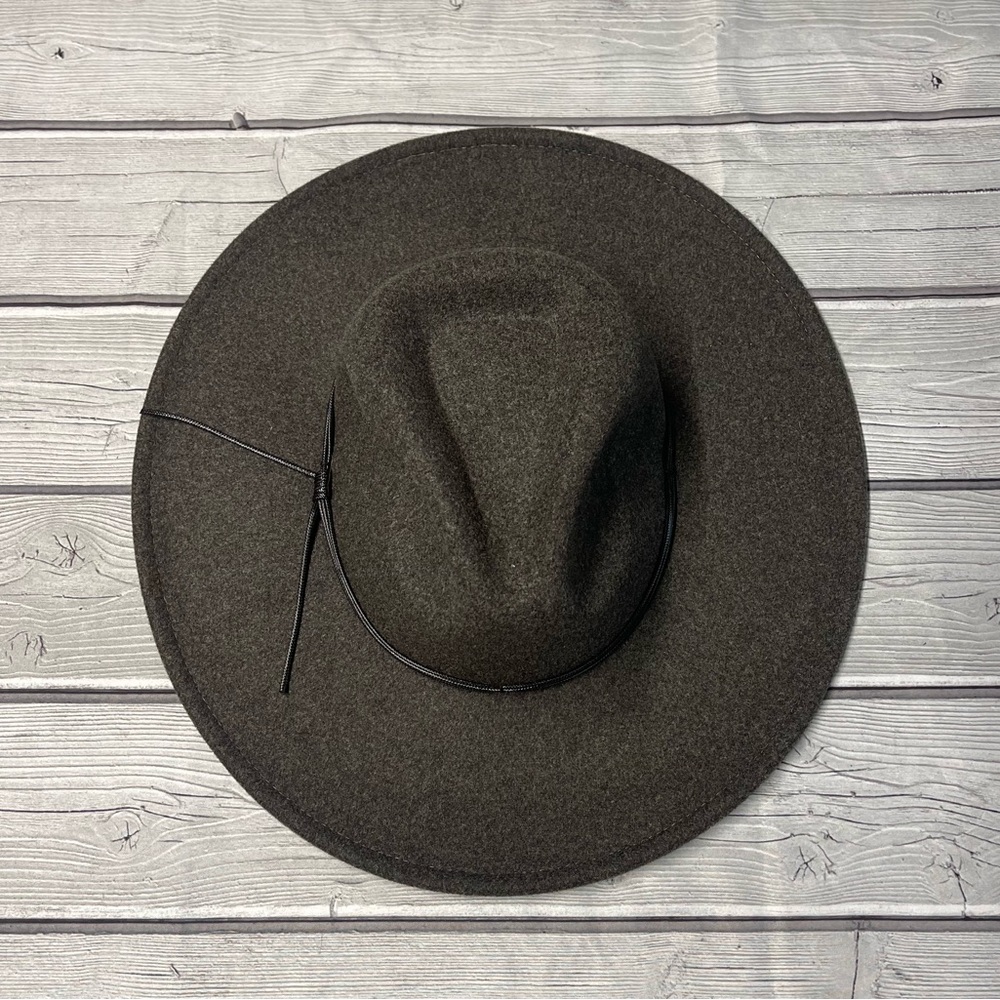 Universal Thread Women's Brown Wide Brim Wool Felt Fedora Hat NWT